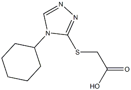2-[(4-cyclohexyl-4H-1,2,4-triazol-3-yl)sulfanyl]acetic acid,,结构式