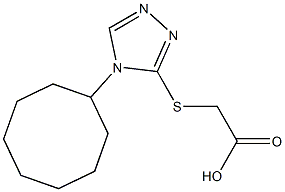 2-[(4-cyclooctyl-4H-1,2,4-triazol-3-yl)sulfanyl]acetic acid,,结构式