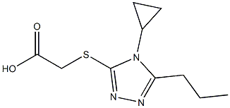 2-[(4-cyclopropyl-5-propyl-4H-1,2,4-triazol-3-yl)sulfanyl]acetic acid,,结构式