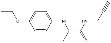 2-[(4-ethoxyphenyl)amino]-N-(prop-2-yn-1-yl)propanamide 化学構造式
