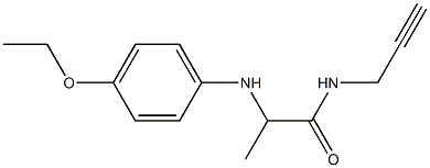 2-[(4-ethoxyphenyl)amino]-N-(prop-2-yn-1-yl)propanamide,,结构式