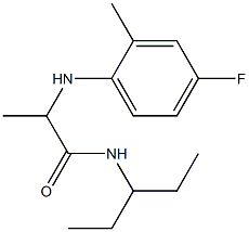 2-[(4-fluoro-2-methylphenyl)amino]-N-(pentan-3-yl)propanamide|