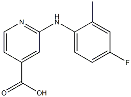 2-[(4-fluoro-2-methylphenyl)amino]pyridine-4-carboxylic acid,,结构式