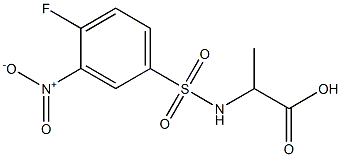 2-[(4-fluoro-3-nitrobenzene)sulfonamido]propanoic acid 结构式