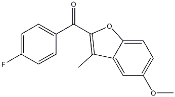 2-[(4-fluorophenyl)carbonyl]-5-methoxy-3-methyl-1-benzofuran 化学構造式