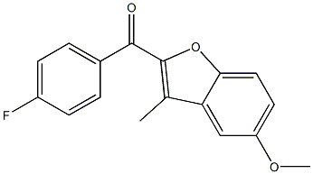 2-[(4-fluorophenyl)carbonyl]-5-methoxy-3-methyl-1-benzofuran,,结构式