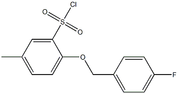 2-[(4-fluorophenyl)methoxy]-5-methylbenzene-1-sulfonyl chloride