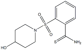 2-[(4-hydroxypiperidine-1-)sulfonyl]benzene-1-carbothioamide,,结构式