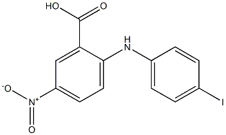 2-[(4-iodophenyl)amino]-5-nitrobenzoic acid,,结构式