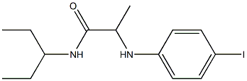 2-[(4-iodophenyl)amino]-N-(pentan-3-yl)propanamide Struktur