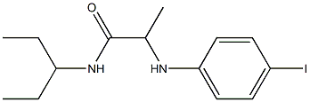 2-[(4-iodophenyl)amino]-N-(pentan-3-yl)propanamide 结构式