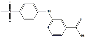 2-[(4-methanesulfonylphenyl)amino]pyridine-4-carbothioamide,,结构式