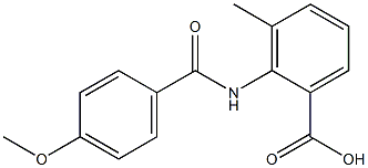 2-[(4-methoxybenzoyl)amino]-3-methylbenzoic acid,,结构式