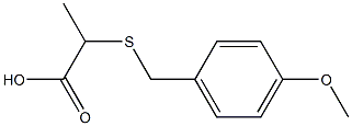 2-[(4-methoxybenzyl)thio]propanoic acid 化学構造式