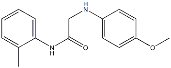 2-[(4-methoxyphenyl)amino]-N-(2-methylphenyl)acetamide,,结构式