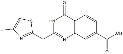 2-[(4-methyl-1,3-thiazol-2-yl)methyl]-4-oxo-3,4-dihydroquinazoline-7-carboxylic acid Struktur