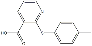 2-[(4-methylphenyl)sulfanyl]pyridine-3-carboxylic acid Struktur