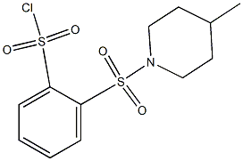 2-[(4-methylpiperidine-1-)sulfonyl]benzene-1-sulfonyl chloride Structure
