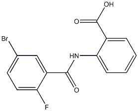 2-[(5-bromo-2-fluorobenzoyl)amino]benzoic acid Struktur