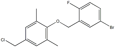 2-[(5-bromo-2-fluorophenyl)methoxy]-5-(chloromethyl)-1,3-dimethylbenzene Structure