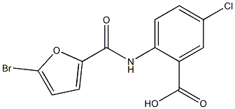 2-[(5-bromo-2-furoyl)amino]-5-chlorobenzoic acid,,结构式
