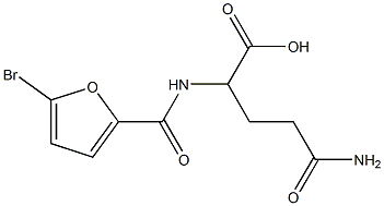 2-[(5-bromofuran-2-yl)formamido]-4-carbamoylbutanoic acid,,结构式