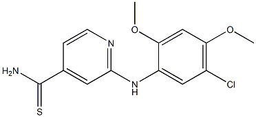 2-[(5-chloro-2,4-dimethoxyphenyl)amino]pyridine-4-carbothioamide 化学構造式