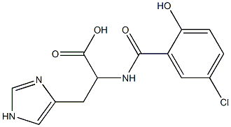 2-[(5-chloro-2-hydroxyphenyl)formamido]-3-(1H-imidazol-4-yl)propanoic acid Structure