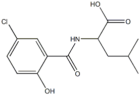 2-[(5-chloro-2-hydroxyphenyl)formamido]-4-methylpentanoic acid 结构式