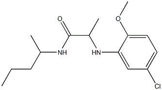 2-[(5-chloro-2-methoxyphenyl)amino]-N-(pentan-2-yl)propanamide 结构式