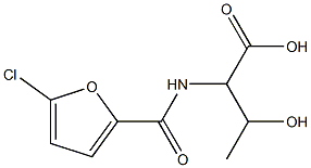 2-[(5-chlorofuran-2-yl)formamido]-3-hydroxybutanoic acid,,结构式