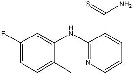 2-[(5-fluoro-2-methylphenyl)amino]pyridine-3-carbothioamide 化学構造式