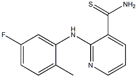 2-[(5-fluoro-2-methylphenyl)amino]pyridine-3-carbothioamide 结构式