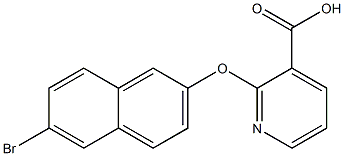 2-[(6-bromonaphthalen-2-yl)oxy]pyridine-3-carboxylic acid Struktur