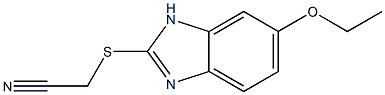 2-[(6-ethoxy-1H-1,3-benzodiazol-2-yl)sulfanyl]acetonitrile 化学構造式