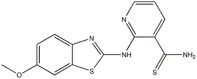 2-[(6-methoxy-1,3-benzothiazol-2-yl)amino]pyridine-3-carbothioamide Structure