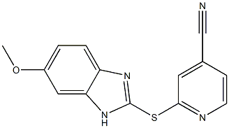 2-[(6-methoxy-1H-1,3-benzodiazol-2-yl)sulfanyl]pyridine-4-carbonitrile Struktur