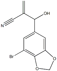 2-[(7-bromo-2H-1,3-benzodioxol-5-yl)(hydroxy)methyl]prop-2-enenitrile 化学構造式