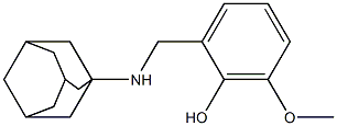 2-[(adamantan-1-ylamino)methyl]-6-methoxyphenol 结构式
