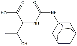 2-[(adamantan-1-ylcarbamoyl)amino]-3-hydroxybutanoic acid 结构式