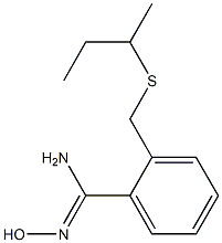 2-[(butan-2-ylsulfanyl)methyl]-N'-hydroxybenzene-1-carboximidamide 化学構造式
