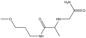 2-[(carbamoylmethyl)amino]-N-(3-methoxypropyl)propanamide,,结构式