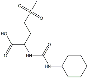 2-[(cyclohexylcarbamoyl)amino]-4-methanesulfonylbutanoic acid Structure