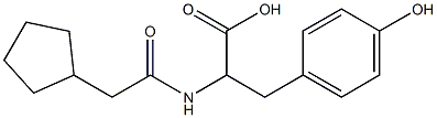 2-[(cyclopentylacetyl)amino]-3-(4-hydroxyphenyl)propanoic acid Struktur