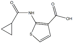 2-[(cyclopropylcarbonyl)amino]thiophene-3-carboxylic acid,,结构式