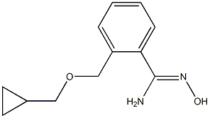 2-[(cyclopropylmethoxy)methyl]-N'-hydroxybenzene-1-carboximidamide Struktur