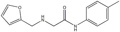 2-[(furan-2-ylmethyl)amino]-N-(4-methylphenyl)acetamide 化学構造式