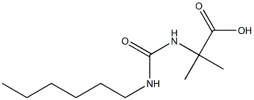 2-[(hexylcarbamoyl)amino]-2-methylpropanoic acid,,结构式