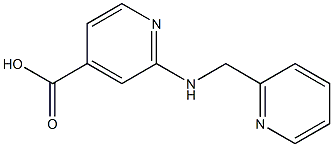 2-[(pyridin-2-ylmethyl)amino]pyridine-4-carboxylic acid 化学構造式