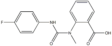2-[{[(4-fluorophenyl)amino]carbonyl}(methyl)amino]benzoic acid 化学構造式